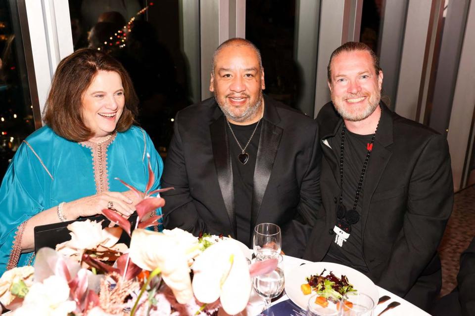 Colleen Keegan, Jeffrey Gibson, and Rune Olsen at the Museum of Arts and Design's annual MAD Ball.