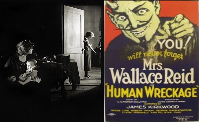 En 1923, la película ‘Human Wreckage’ fue censurada por hablar sobre los peligros que suponían las drogas  (imágenes vía Wikimedia commons)