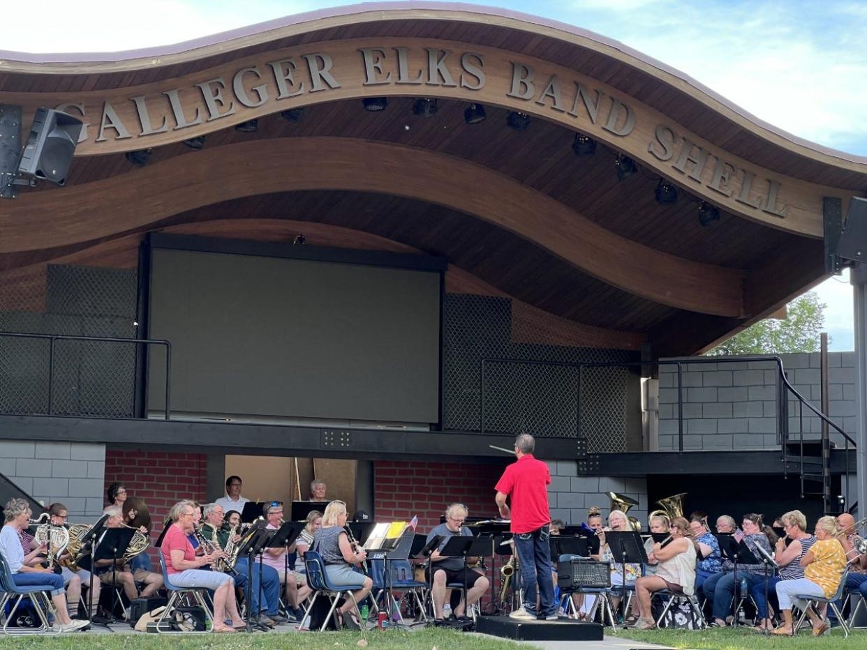 The Devils Lake Elks Community Band hosted a "Sit-In" Concert at Roosevelt Park on Aug. 2.