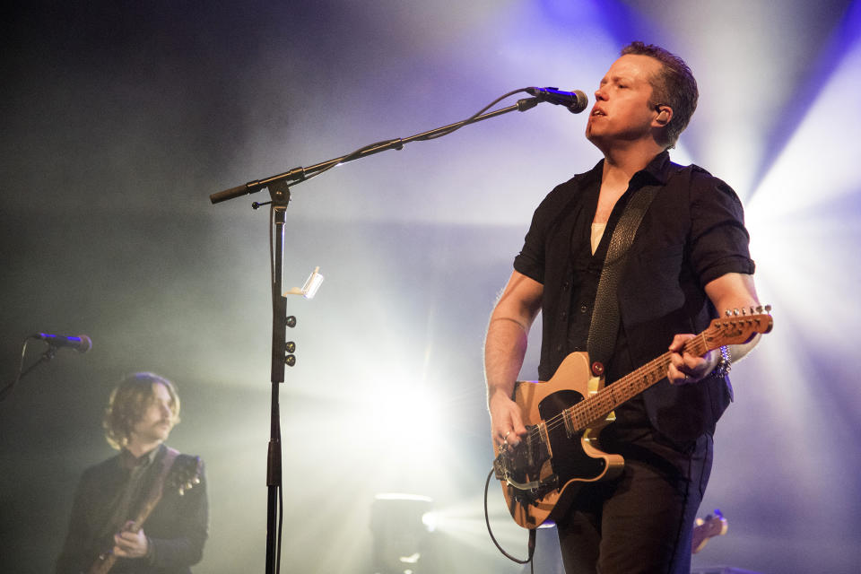 <p>Jason Isbell and the 400 Unit are out front with <i>The Nashville Sound</i>. Isbell won here two years ago with <i>Something More Than Free</i>. If he wins again, he’ll join Levon Helm as the only two-time winners in the category’s history. (Photo: Erika Goldring/Getty Images) </p>