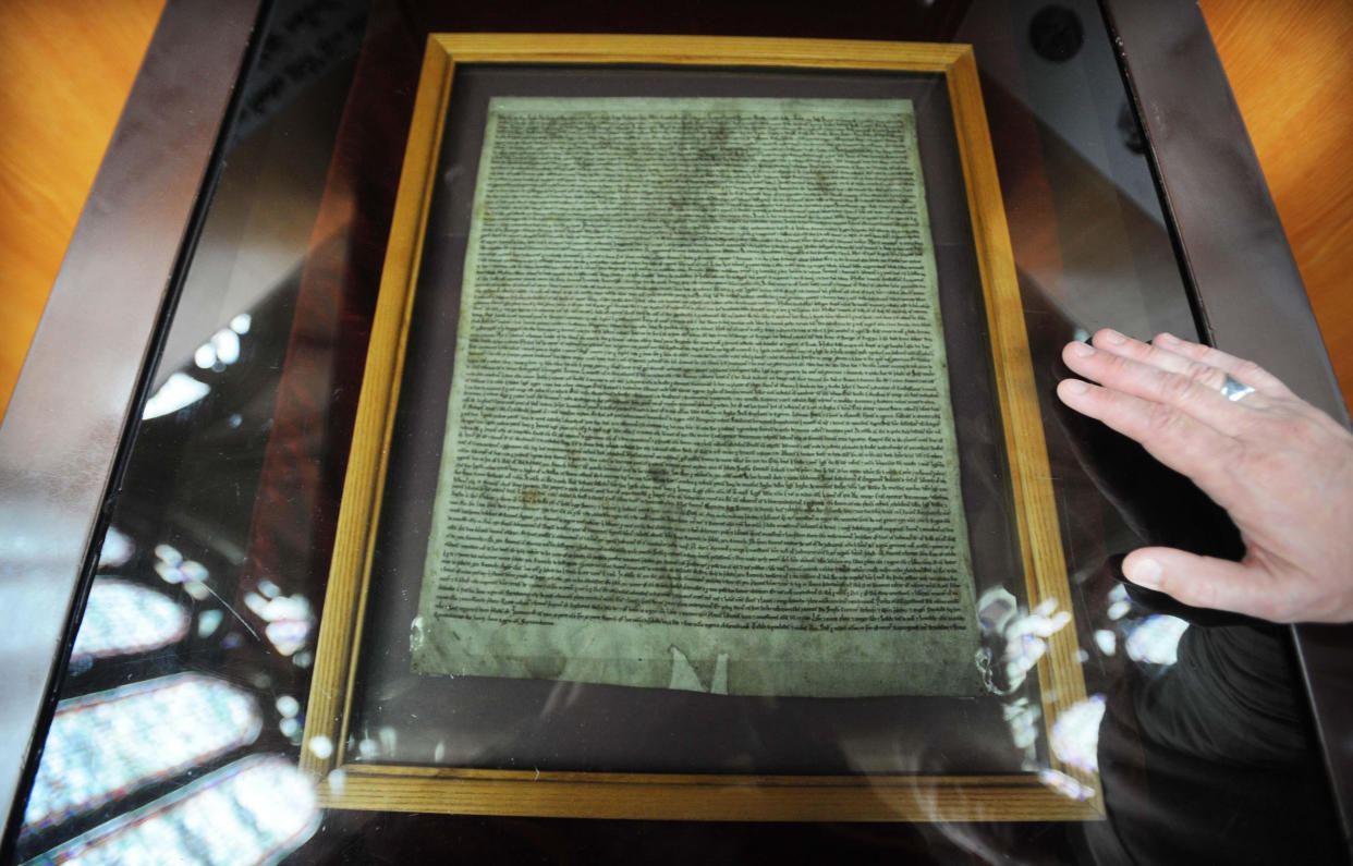 Salisbury's copy of the Magna Carta is one of just four that have survived (PA)