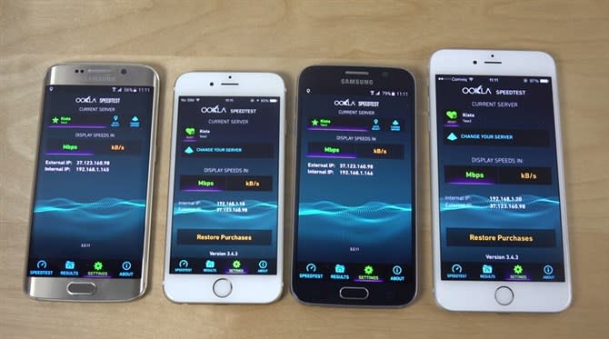 Wi-Fi實測比拚，iPhone 6與Galaxy S6誰快？