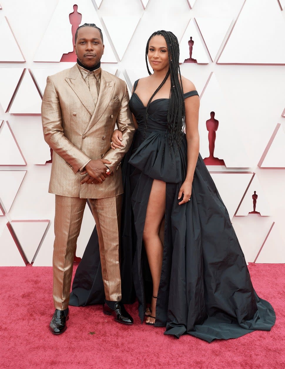 Leslie Odom Jr. and Nicolette Robinson 2021 Oscars