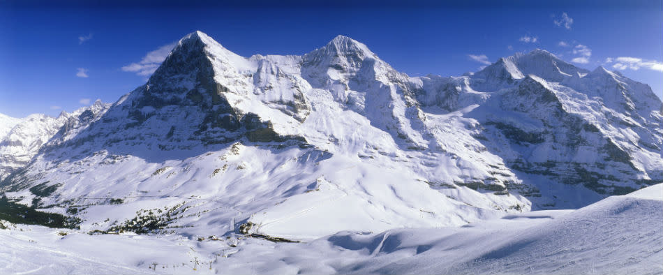 Snow covered mountains in Switzerland