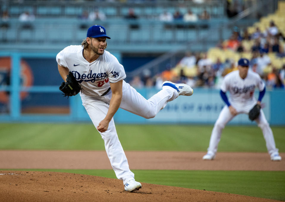 Clayton Kershaw生涯3000K倒數計時。（Gina Ferazzi / Los Angeles Times via Getty Images）