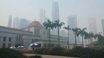 Parliament House on the day of the state funeral (Photo: Yahoo Newsroom)