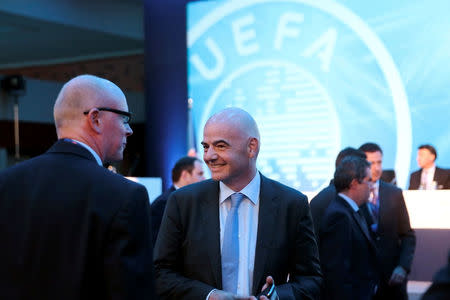 FIFA's President Gianni Infantino attends the election of the new UEFA President in Athens, Greece September 14, 2016. REUTERS/Alkis Konstantinidis