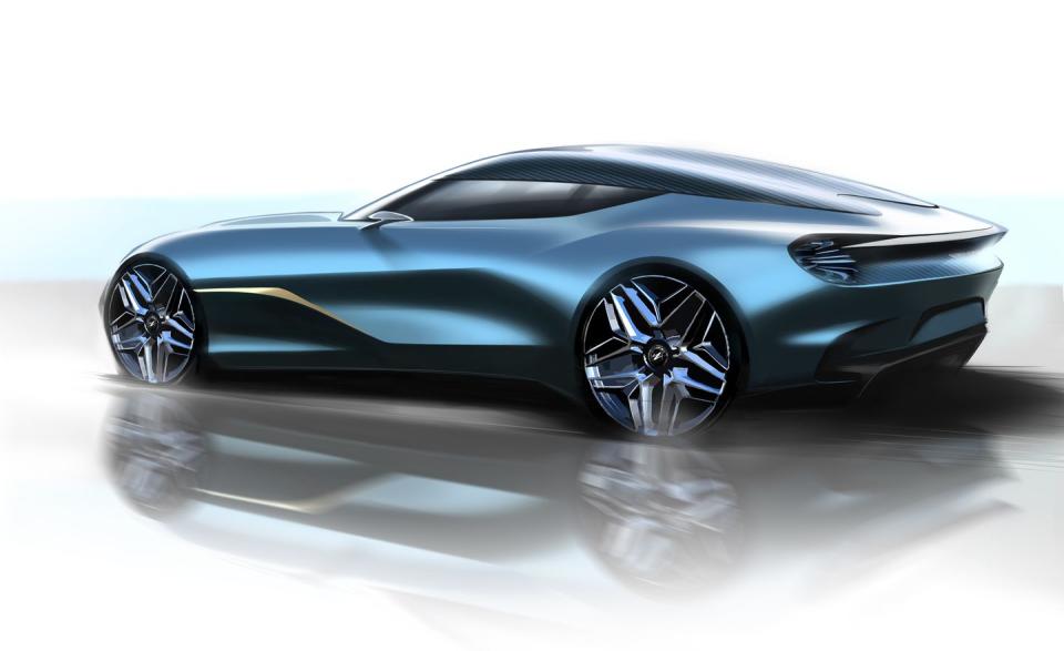 <p>Although obviously more figurative than literal at present, these sketches suggest that the finished DBS Zagato will play hard on many of the themes of previous Astons named Zagato. The most obvious of these is the "double bubble" roof, which these renderings suggest will be made from unpainted carbon.</p>