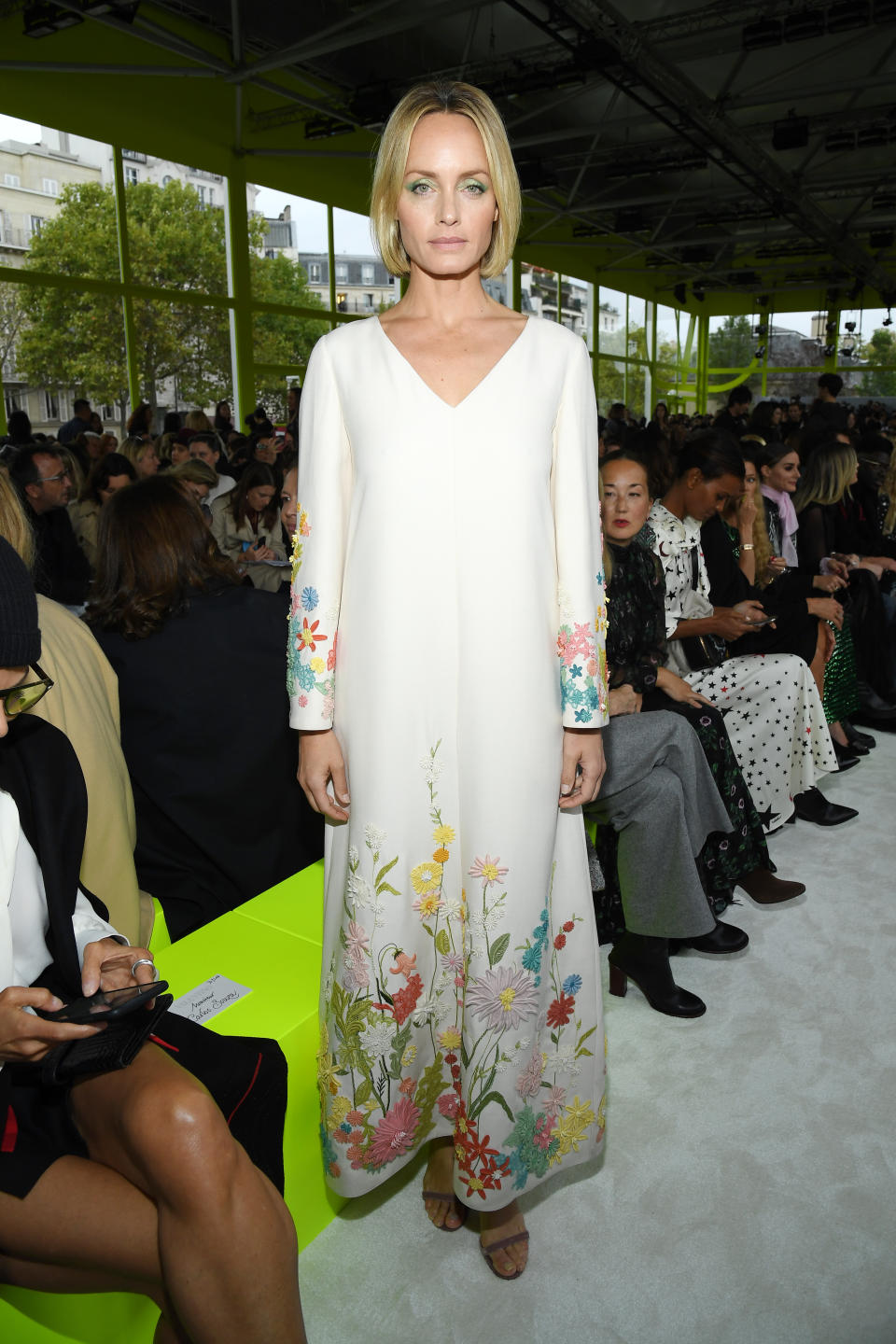 Amber Valletta at the Valentino September 2019 show at PFW