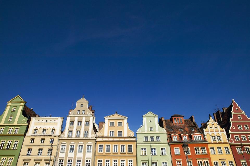 <p>Varied colors and architecture make this street in Poland worth stopping for.</p>