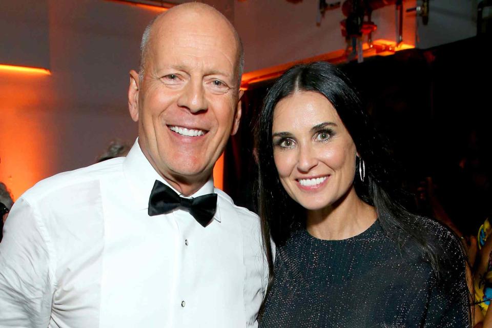 <p>Phil Faraone/VMN18/Getty</p> Bruce Willis and Demi Moore in 2018