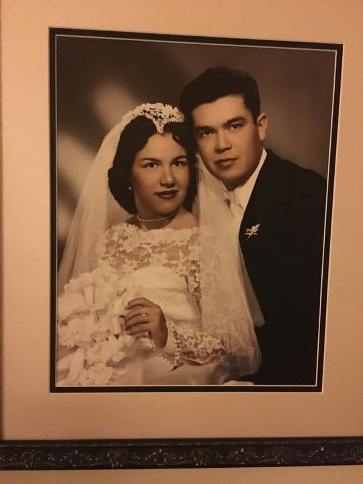 "My mom and dad&rsquo;s wedding day, November 30, 1956." ― <i>Rebecca Perez</i>