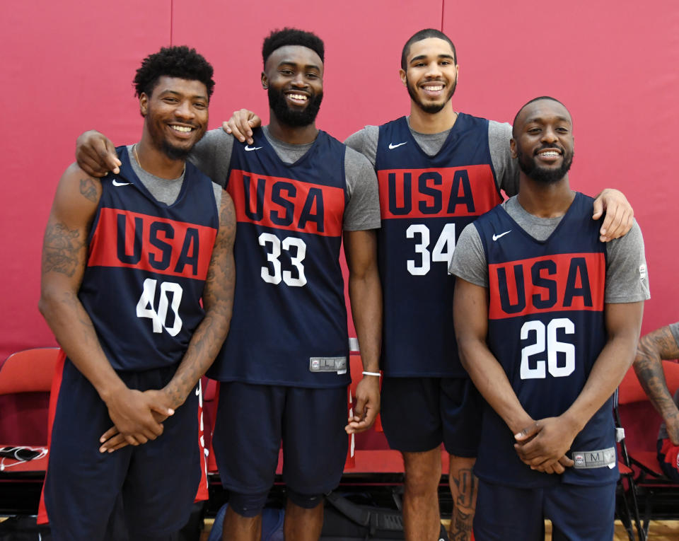 Four of the 12 players on Team USA are on the Celtics. (Getty Images)