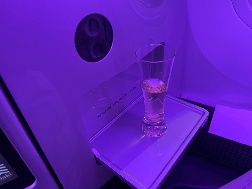 Flying Air New Zealand in business class.