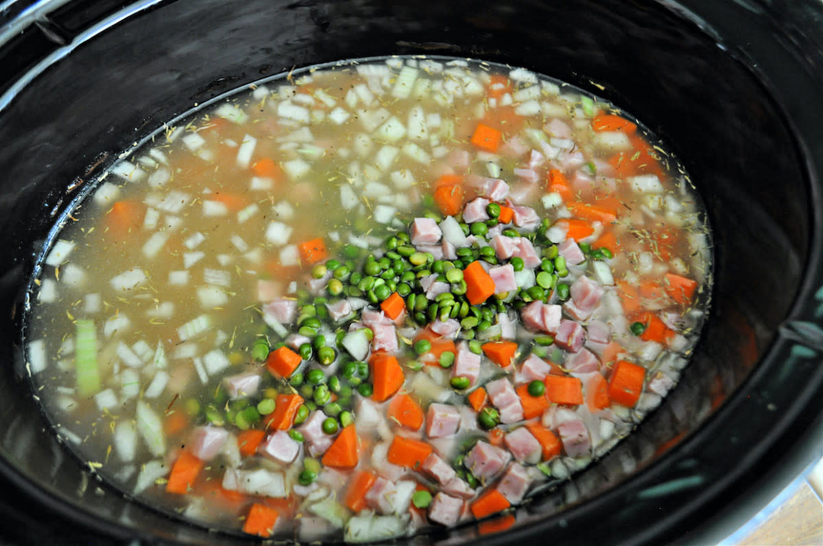 Slow Cooker Split Pea Soup Cooking<p>Krista Marshall</p>