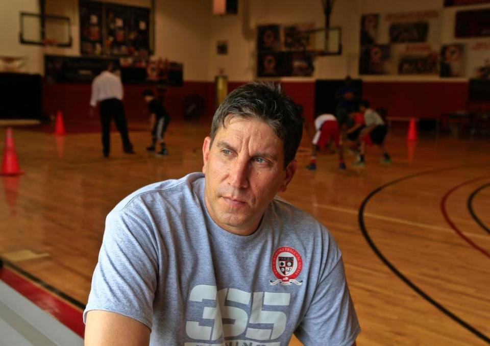 Mark Lieberman, a former Louisville men's basketball assistant coach, on July 2, 2015. Lieberman is the head coach of The Ville in The Basketball Tournament.