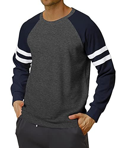 Jescakoo Men's Long Sleeve Raglan Shirt