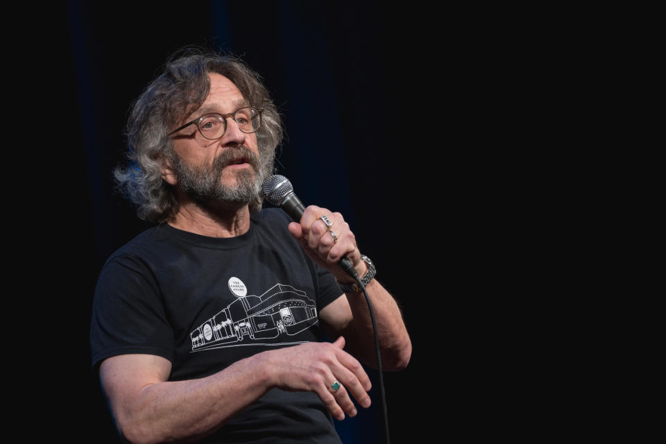 Marc Maron performs onstage during Moontower Just for Laughs at the Paramount Theatre on April 22, 2022, in Austin. 