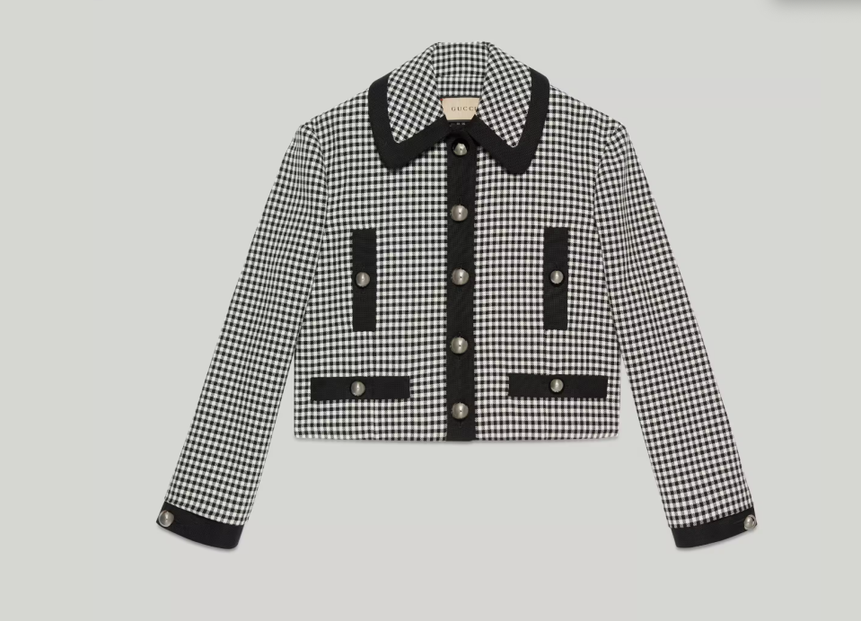 Gingham tailored jacket. (PHOTO: Gucci)