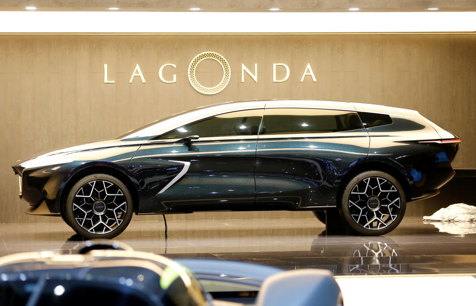 The new Aston Martin Lagonda SUV Concept at the 89th Geneva International Motor Show, March 5, 2019. Photo: Reuters/Pierre Albo