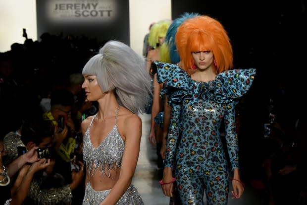 Looks from the Jeremy Scott Spring 2020 collection. Photo: Imaxtree