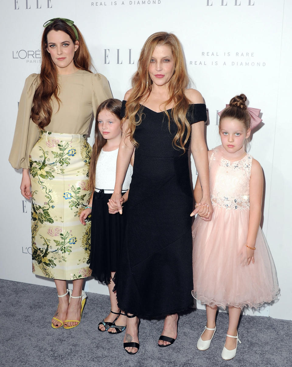 Lisa Marie Presley Steps Out with Three Daughters in Rare Red Carpet Appearance