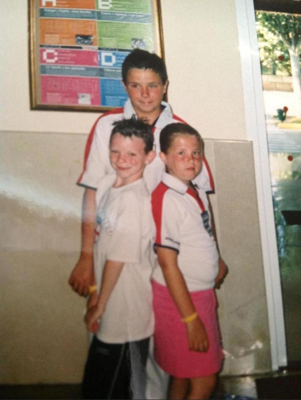 Connor Taylor (left) with his older brother and cousin, 2003 (Collect/PA Real Life)