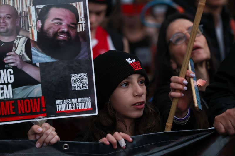 March for the hostages kidnapped in the deadly October 7 attack, in Jerusalem