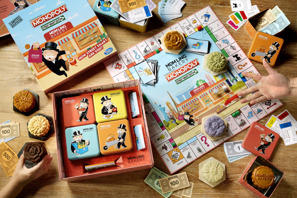 Mdm Ling MONOPOLY Mooncake Game Box, S$83.50. Regular price: S$118. (Photo: Mdm Ling Bakery)
