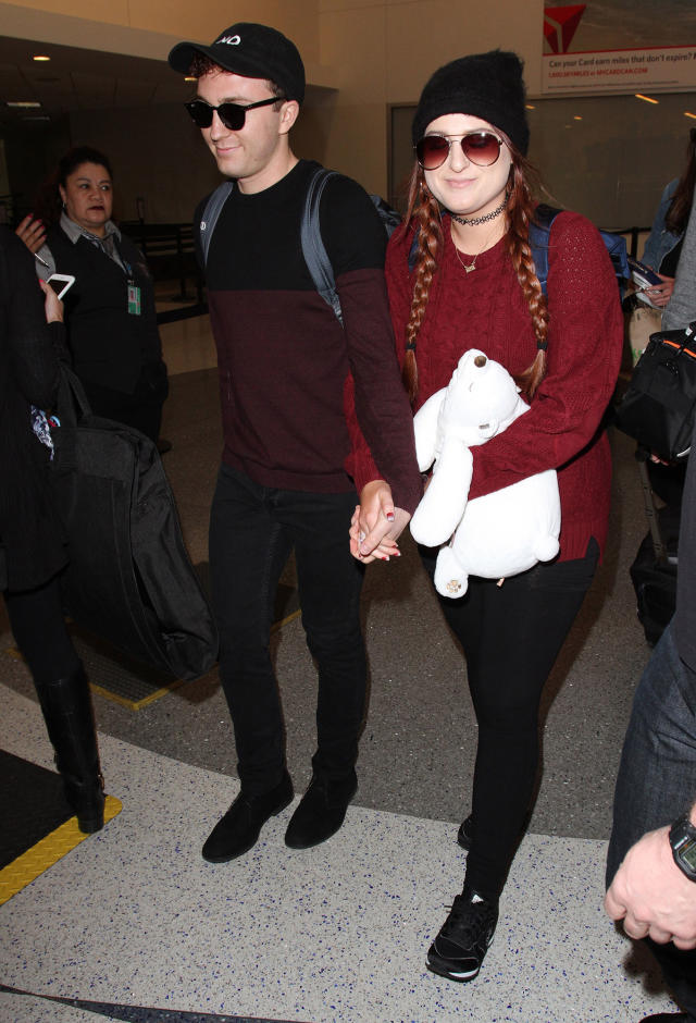 Meghan Trainor & Fiance Daryl Sabara Wear Matching Outfits for