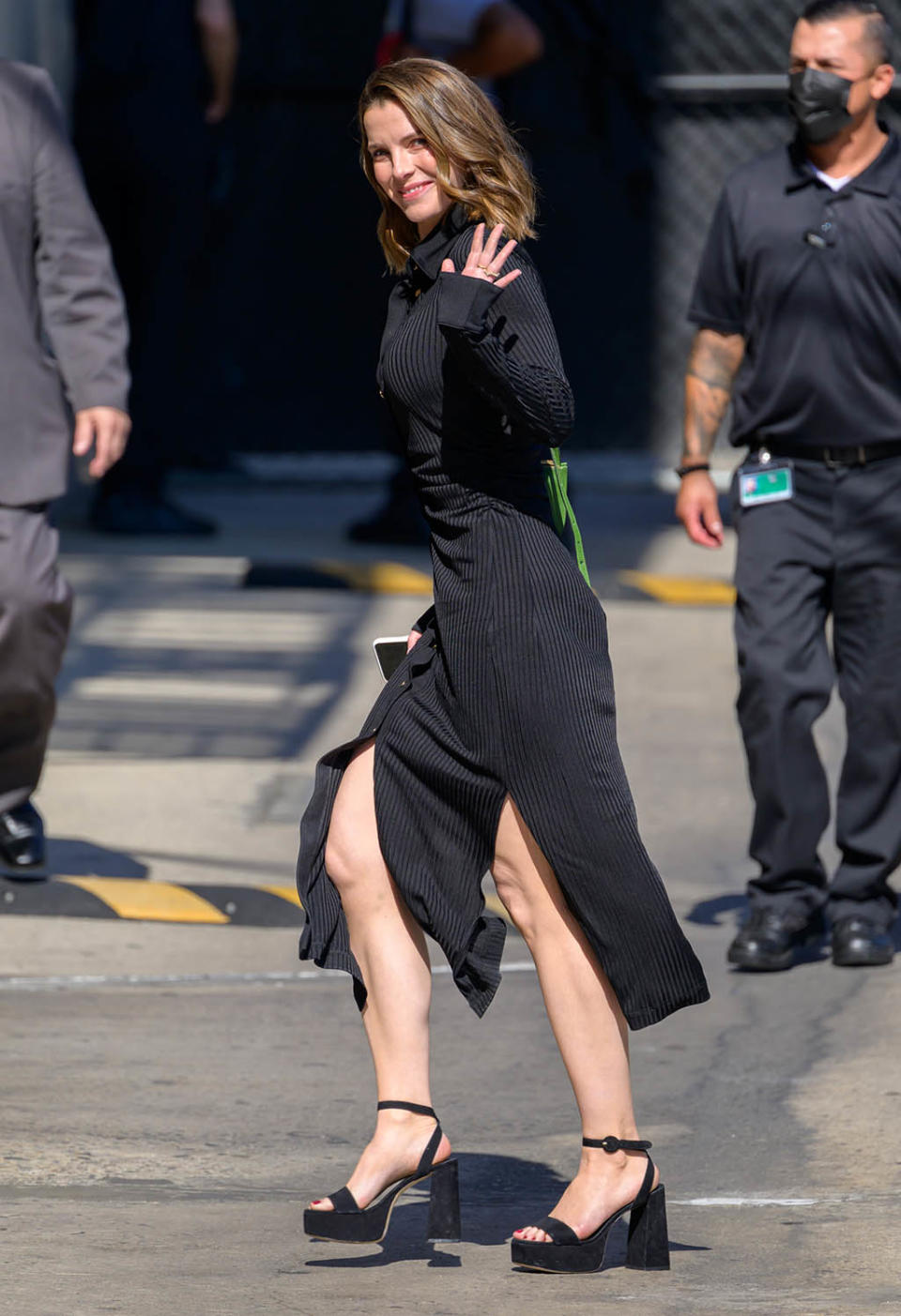 Betty Gilpin arrives at “Jimmy Kimmel Live” in Los Angeles on June 6, 2022. - Credit: RB/Bauergriffin.com / MEGA