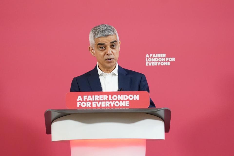 Sadiq Khan (PA Wire)