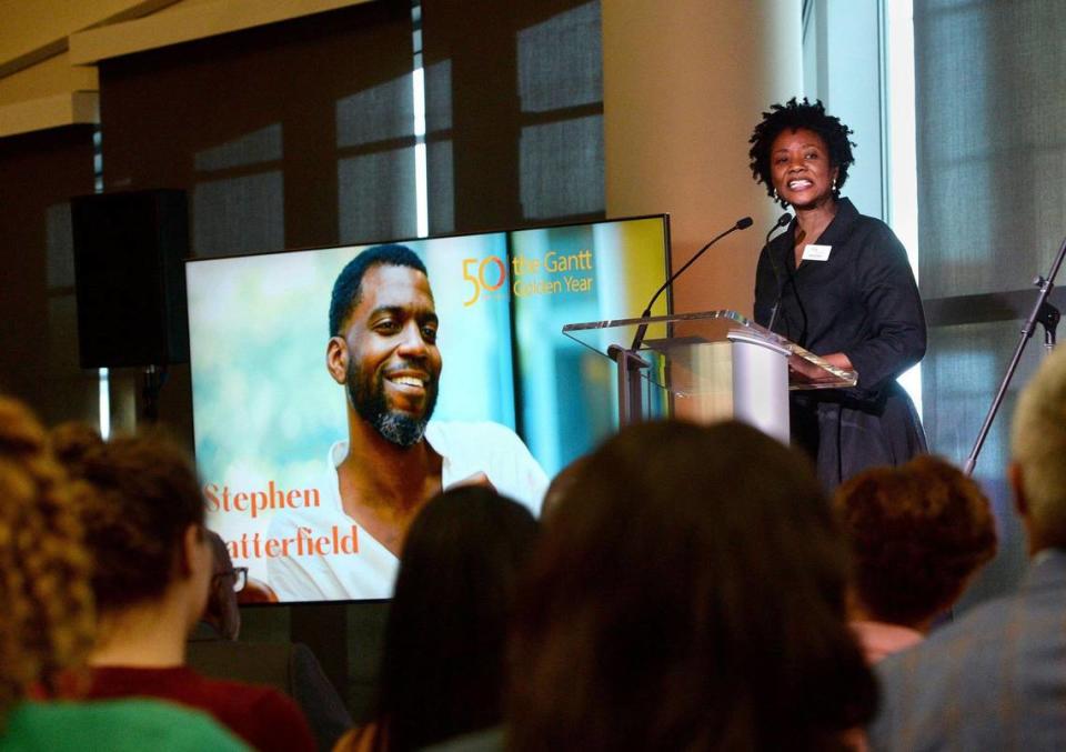 Bonita Buford, chief operating officer for the Harvey B. Gantt Center for African-American Arts + Culture, talked Tuesday about Afro-culinary food, one of five ways the center plans to celebrate its 50th anniversary next year. John D. Simmons/Special to the Observer