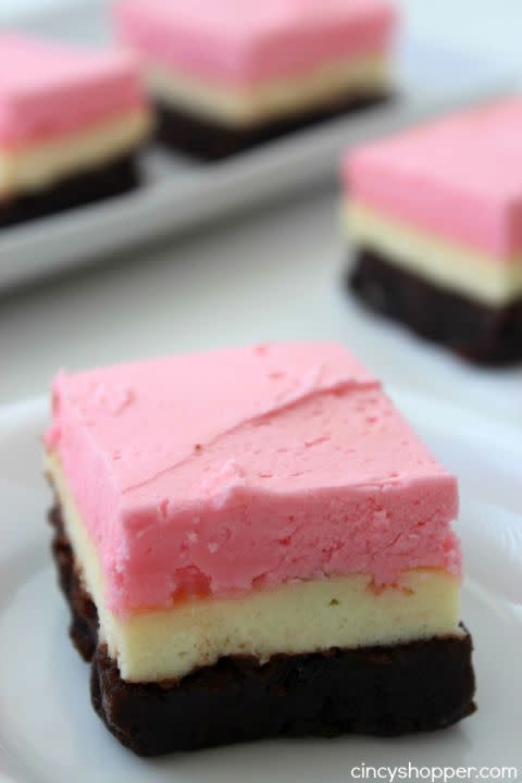 Neapolitan Brownie Bars