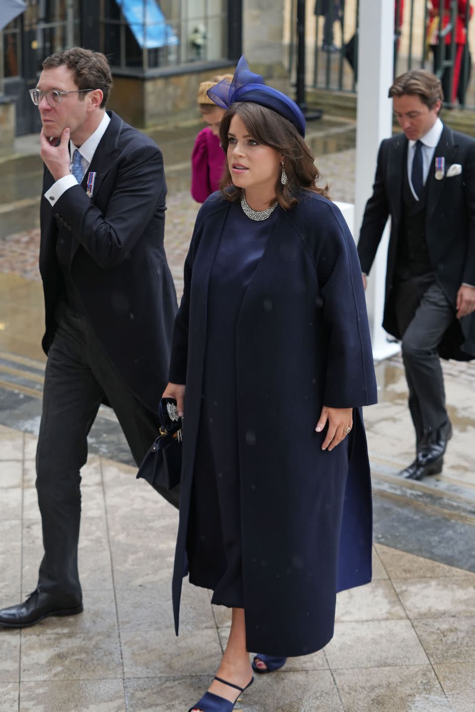 london, england may 06 jack brooksbank and wife princess eugenie arrive ahead of the coronation of king charles iii and queen camilla on may 6, 2023 in london, england the coronation of charles iii and his wife, camilla, as king and queen of the united kingdom of great britain and northern ireland, and the other commonwealth realms takes place at westminster abbey today charles acceded to the throne on 8 september 2022, upon the death of his mother, elizabeth ii photo by dan charity wpa poolgetty images