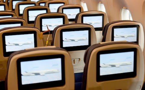 On board an empty A350 - Credit: Getty