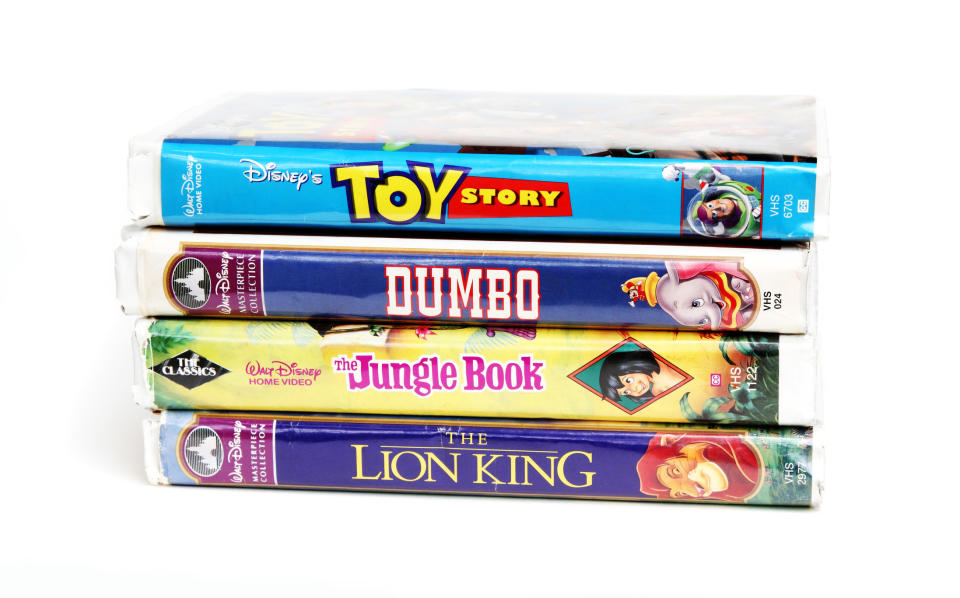 stack of disney movies