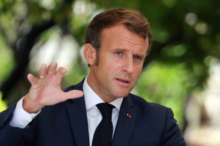 Le président Emmanuel Macron lors d'une conférence de presse, le 10 septembre 2020, à Ajaccio  - Ludovic Marin © 2019 AFP