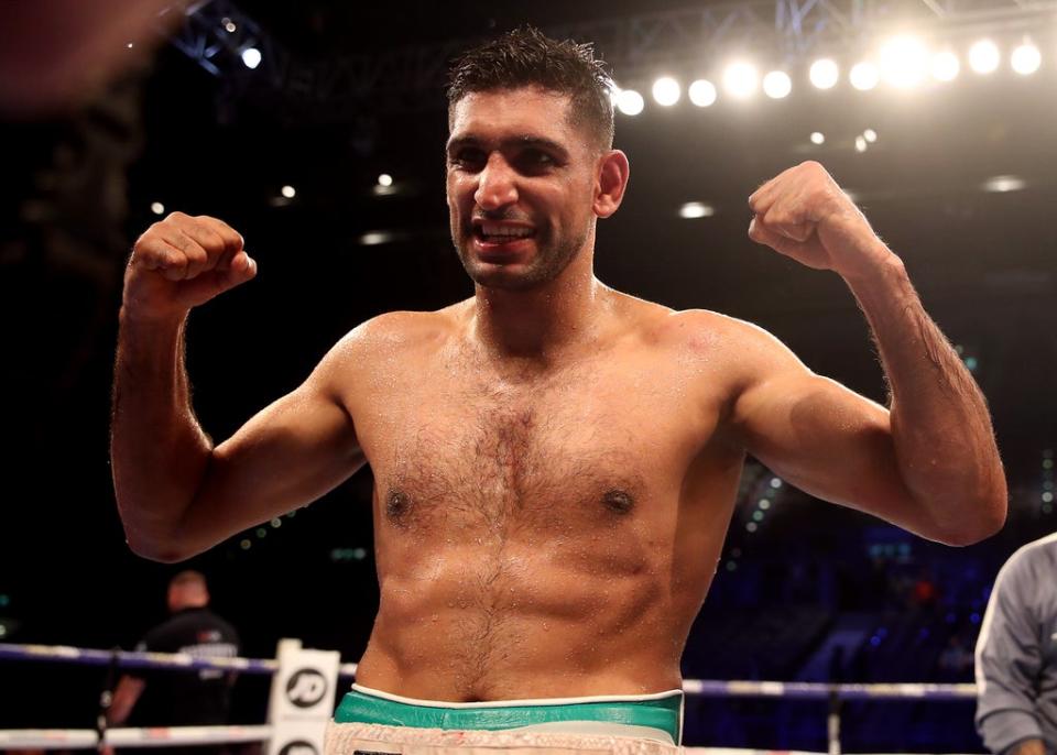 Amir Khan, pictured, will face Kell Brook in Manchester (Nick Potts/PA) (PA Archive)