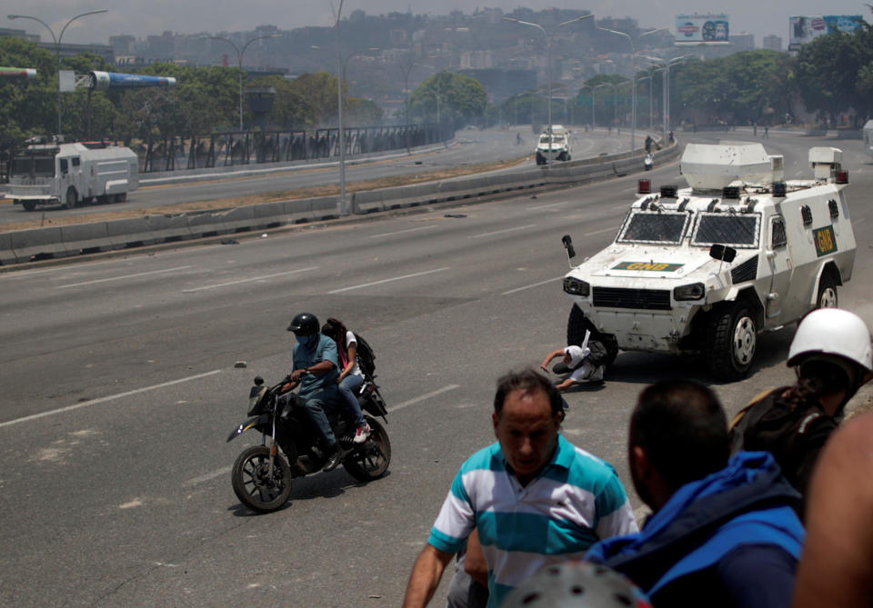 Opposition demonstration near the Generalisimo Francisco de Miranda Airbase “La Carlota” in Caracas