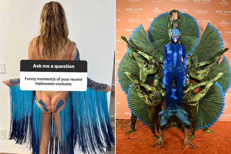 Heidi Klum Shares a Butt-Baring BTS Photo of Her Daring Peacock ...