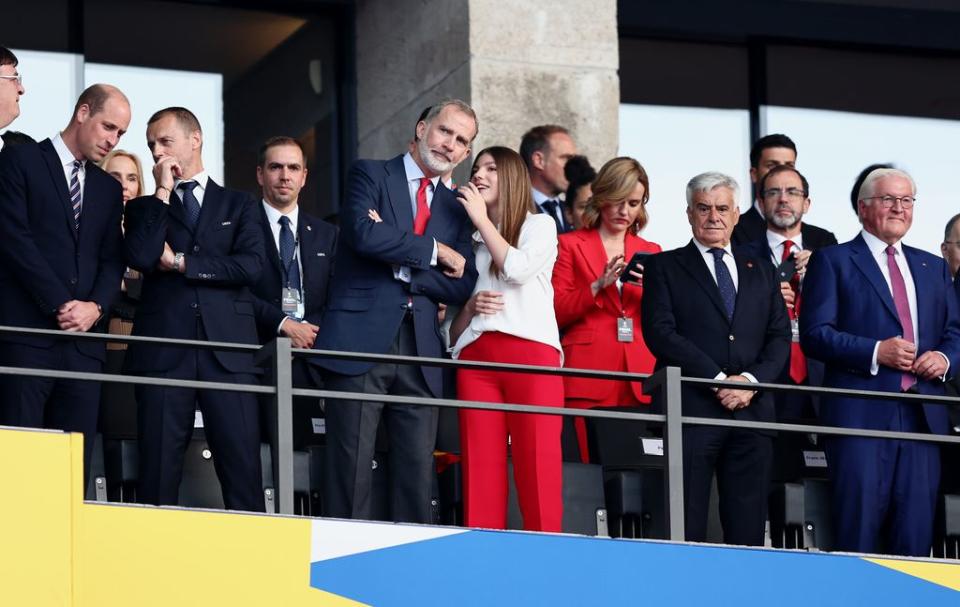 Felipe VI y la infanta Sofía. Final Eurocopa 2024