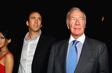 Nicolas Cage and Christopher Plummer at the LA premiere of Touchstone's National Treasure