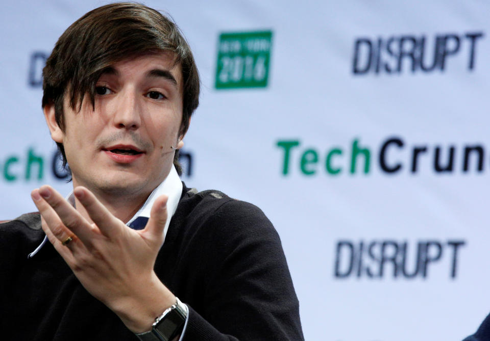 Vlad Tenev, co-founder and co-CEO of investing app Robinhood, speaks during the TechCrunch Disrupt event in Brooklyn borough of New York, U.S., May 10, 2016. REUTERS/Brendan McDermid