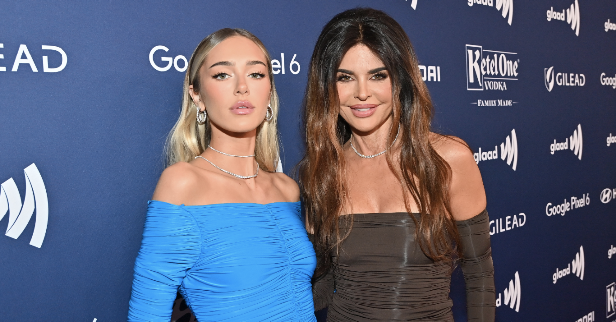 Lisa Rinna (right) and daughter Delilah Belle Hamlin (left) stun in a new photoshoot for Rinna Beauty. (Photo by Stefanie Keenan/Getty Images for GLAAD)