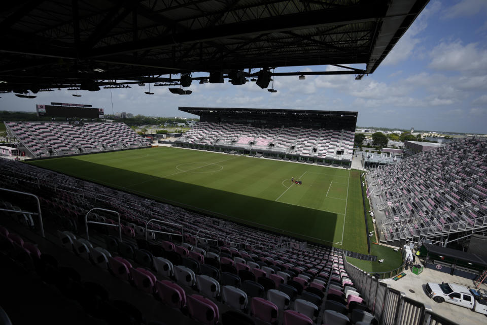 La foto del 10 de julio de 2023 muestra el Estadio DRV PNK, del Inter Miami, en Fort Lauderdale, Florida (AP Foto/Rebecca Blackwell)