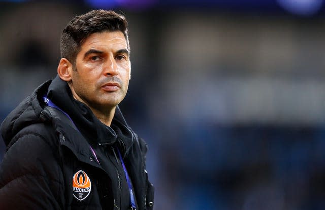 Former Shakhtar Donetsk manager Paulo Fonseca