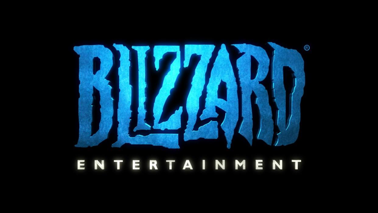  Blizzard Entertainment logo black background. 