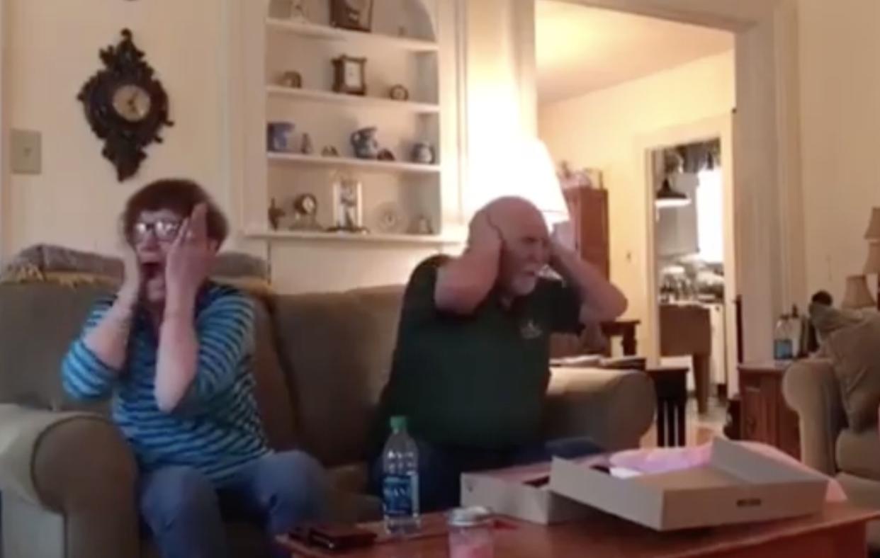 This grandma’s reaction to her new grandkids is priceless. Photo: Facebook