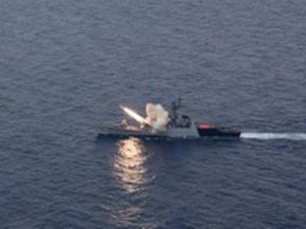 A visual of the Anti-Ship missile fired by the INS Kora. 